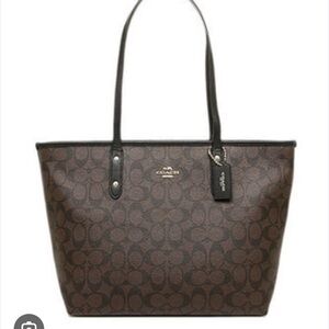 Coach Brown Signature Tote Bag